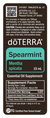 doTERRA Spearmint drop bottle for measured flavoring and digestion subtle use.