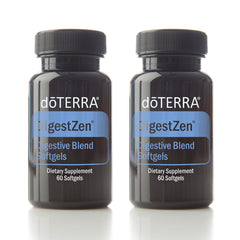 doTERRA DigestZen softgels bottle for convenient digestive support after meals