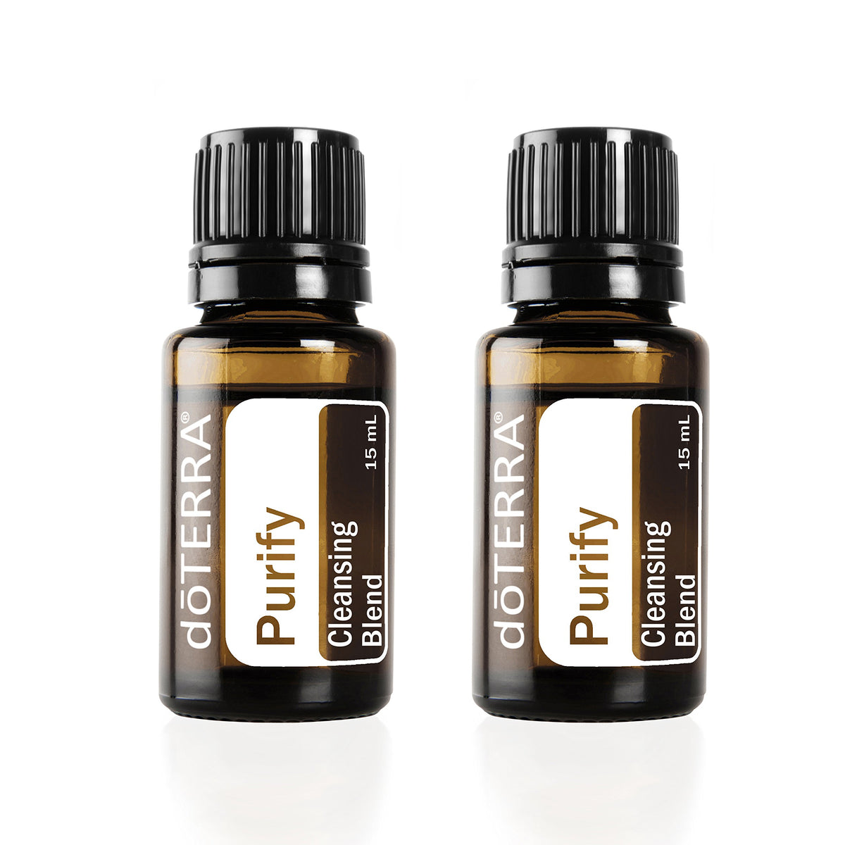 doTERRA Purify two-pack bottle shown for diffusion and cleaning tasks