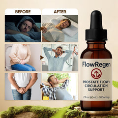 Pour action from Dotkara Flowregen bottle for easy dosing on the go