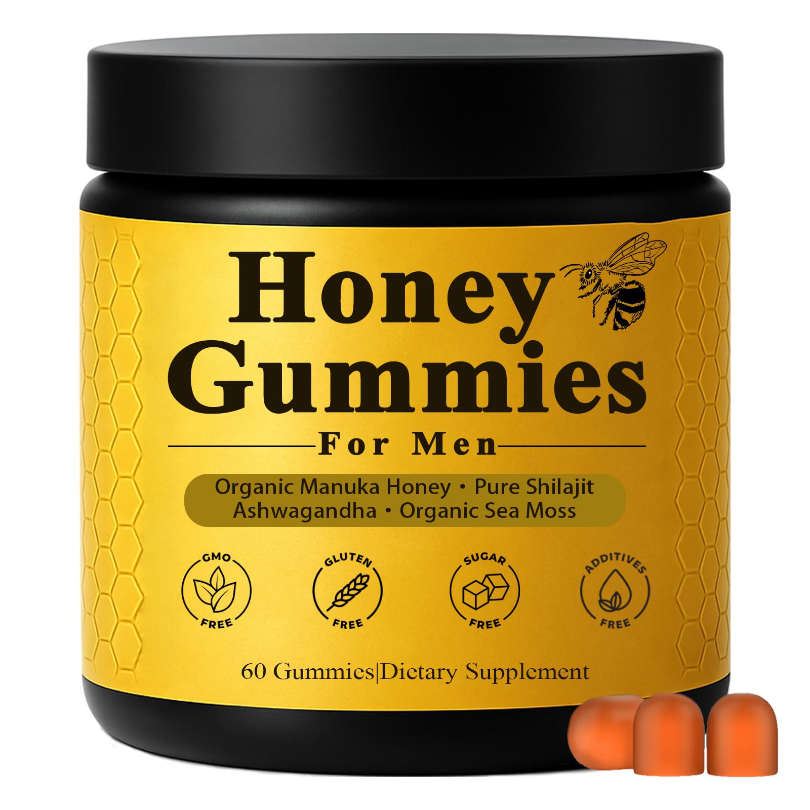 Dotkara Honey Gummies package front, a daily energy booster.
