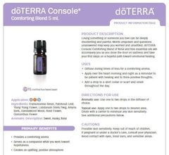 doTERRA Console frankincense detail, resin aroma that evokes grounding rituals.