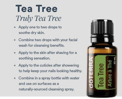doTERRA Melaleuca spray bottle used with water for surface cleansing