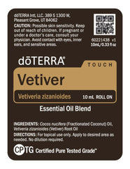 doTERRA Vetiver Touch product with natural earthy packaging.