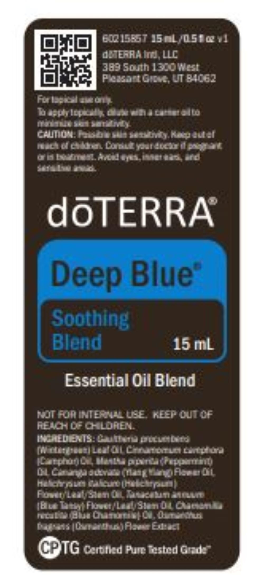 doTERRA Deep Blue aromatherapy scene conveys calming ambience and subtle cooling