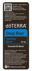 doTERRA Deep Blue aromatherapy scene conveys calming ambience and subtle cooling