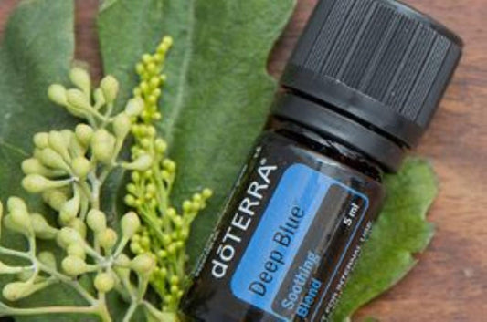 doTERRA Deep Blue two-pack bottles shown for convenient post-workout care