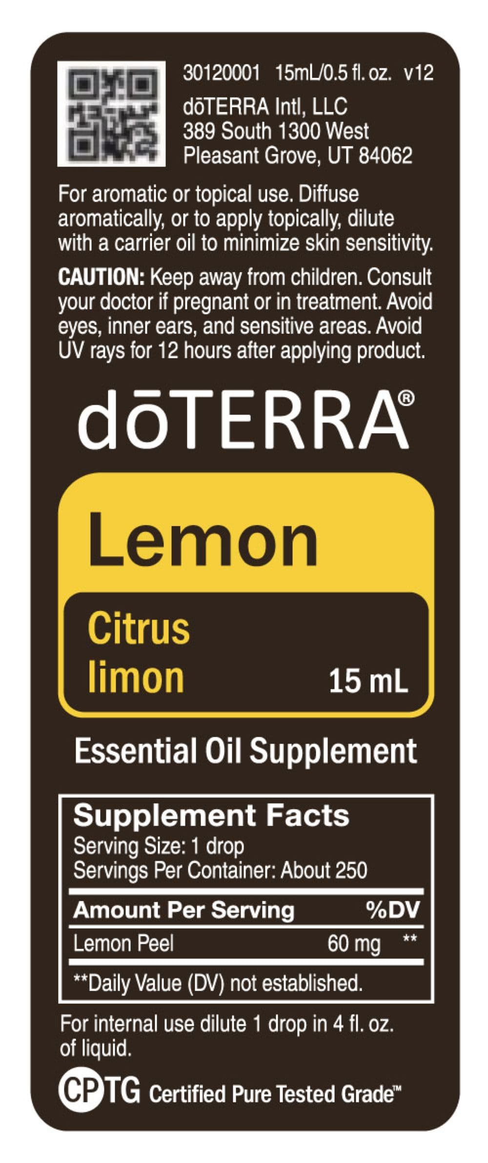 doTERRA lemon essential oil mist for cleaning and air freshening.