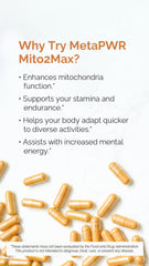 doTERRA MetaPWR Mito2Max packaging shown for morning routine.