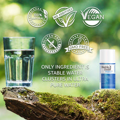 Double Helix Water bottle pour shows simple dosing for quick hydration and focus