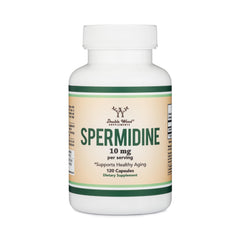 Double Wood Spermidine packaging with clear label and information