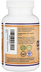 Double Wood Cissus Super Extract label shows ingredients and gluten-free and non-GMO details.
