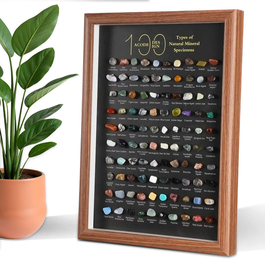 DoubleFill 100 crystals box view highlights multicolor minerals for home decor.