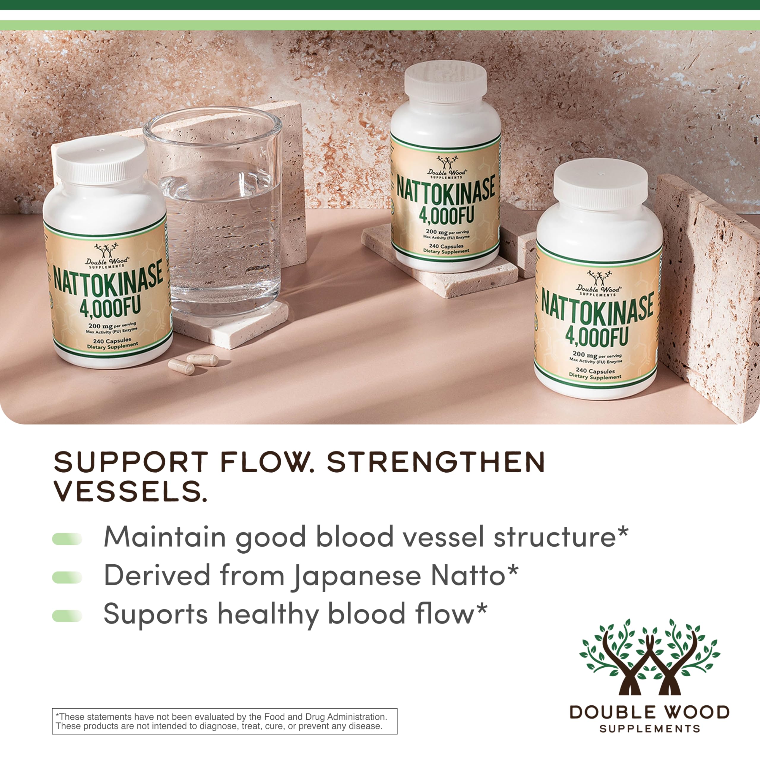 Long-term supply of nattokinase 4,000 FU for ongoing support.
