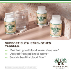 Long-term supply of nattokinase 4,000 FU for ongoing support.