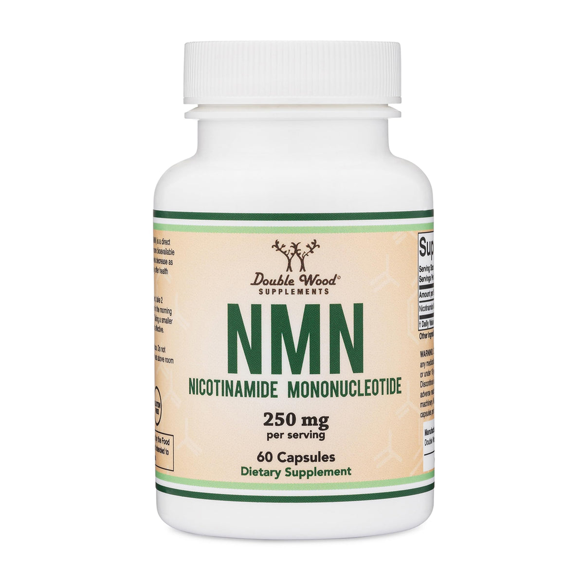 Double Wood NMN 250mg bottle front for daily energy support