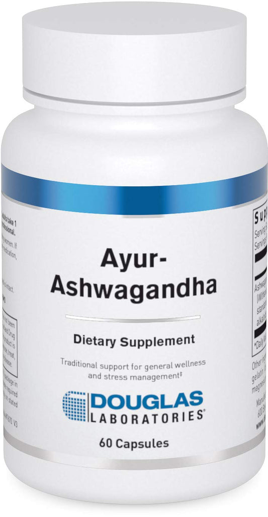 Douglas Laboratories Ayur-Ashwaganda bottle for energy support.