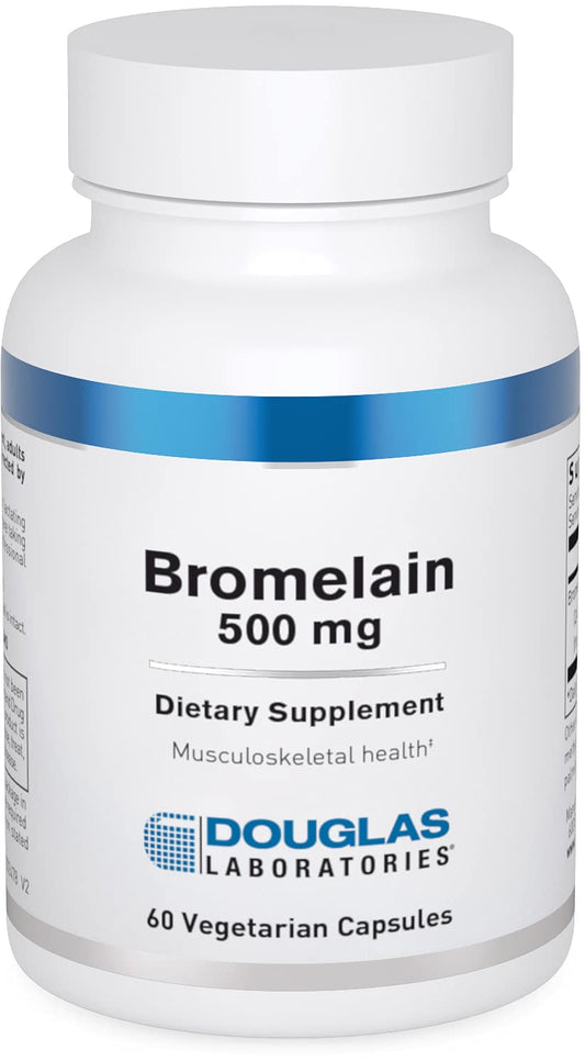 Douglas Laboratories Bromelain 500 mg capsule for joint comfort and mobility support.