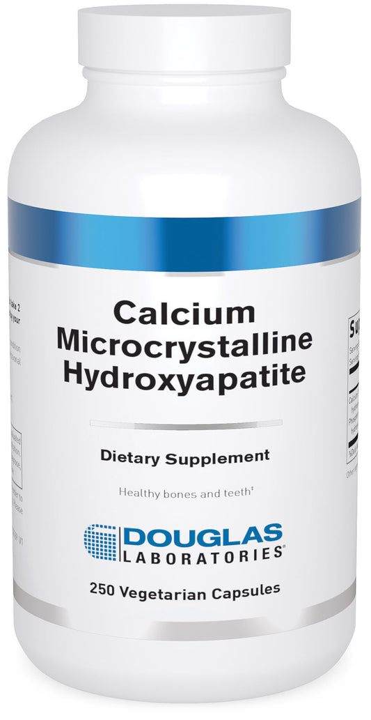 Douglas Laboratories Calcium Microcrystalline Hydroxyapatite bottle supports bone and teeth health.