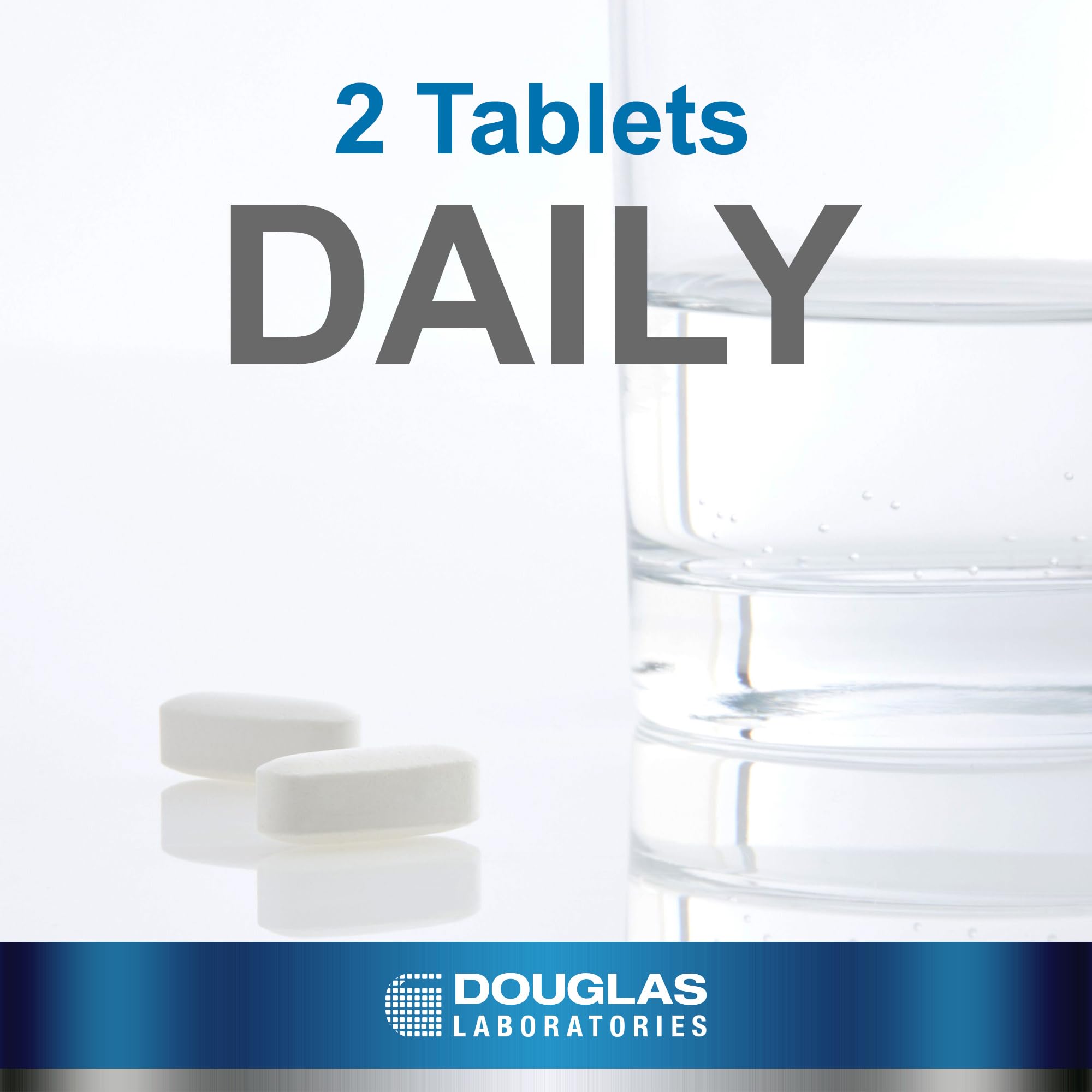 Douglas Laboratories calcium-phosphorus content label shows essential minerals for bone structure.