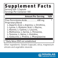 Close-up of the Free Form Amino label highlighting a balanced amino blend