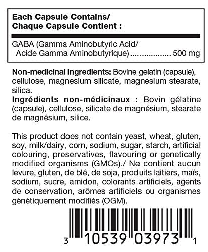 Close-up of Douglas Laboratories GABA capsules for natural neurotransmitter support.