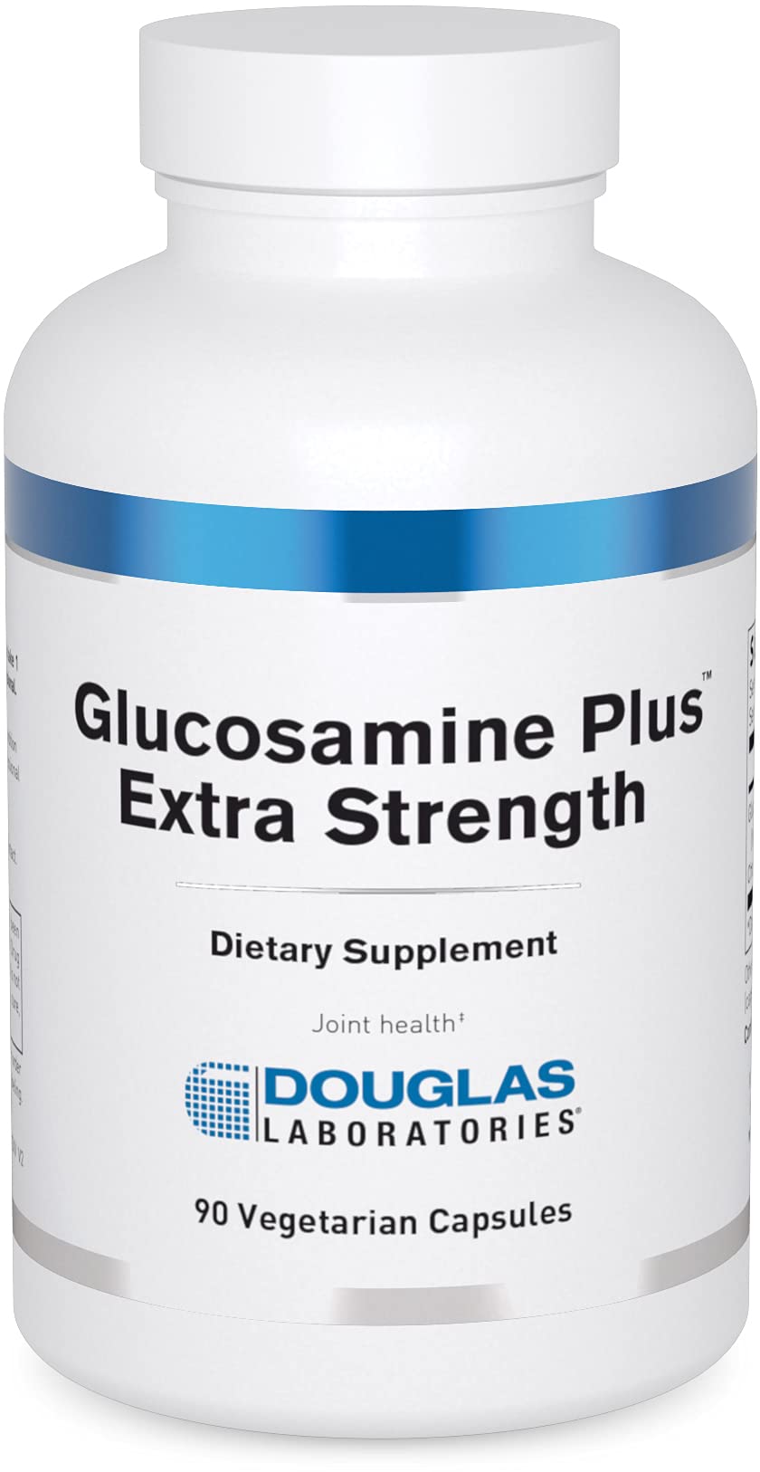 Douglas Laboratories Glucosamine Plus Extra Strength bottle front view highlighting joint support potential.