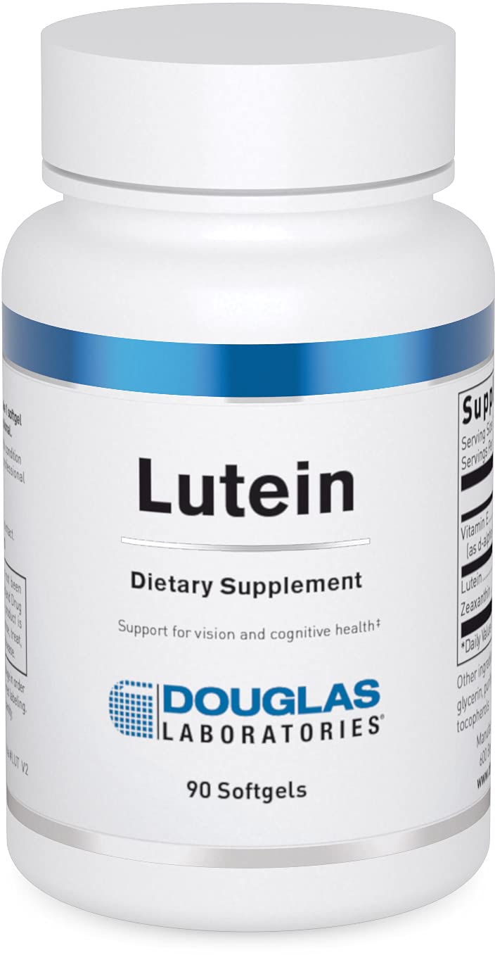 Douglas Laboratories lutein softgel bottle for eye health.