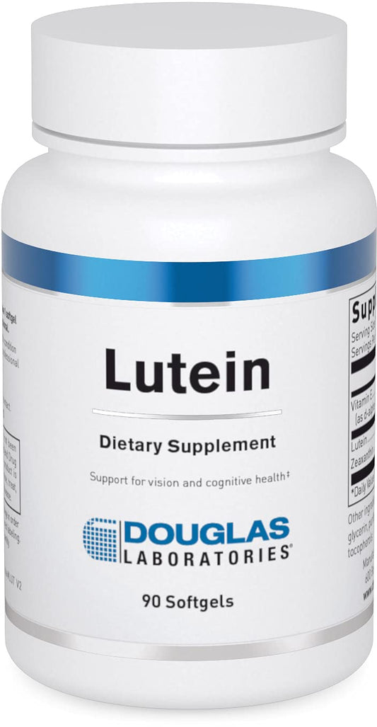 Douglas Laboratories lutein softgel bottle for eye health.
