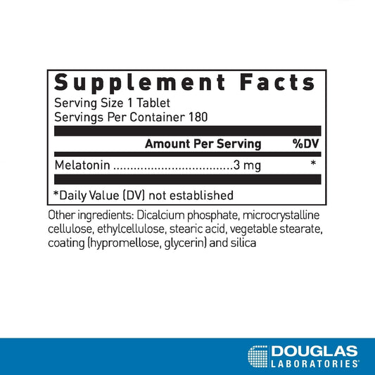 Douglas Laboratories Melatonin Prolonged Release bottle shown for nightly sleep support