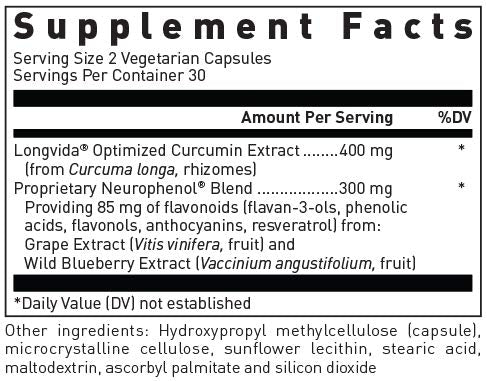 Douglas Laboratories Neurophenol blend packaging with blueberry and grape extracts