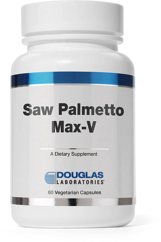 Douglas Laboratories Saw Palmetto Max-V bottle front supports urinary health during aging