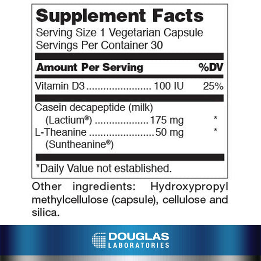Douglas Laboratories Sereniten Plus capsules close-up for easy daily stress management.