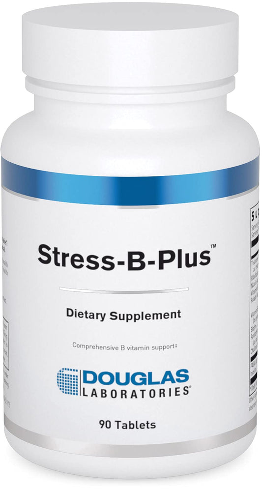 Douglas Laboratories Stress-B-Plus bottle with capsules for daily energy and nervous system support.