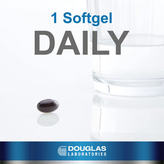 Douglas Laboratories Ubiquinol-QH softgels close-up for convenient daily supplementation