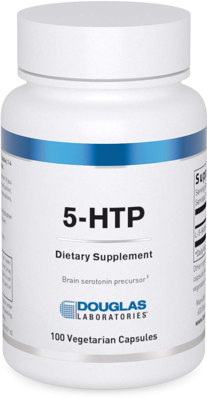Douglas Laboratories 5-HTP capsules bottle for easy daily supplementation and wellness.