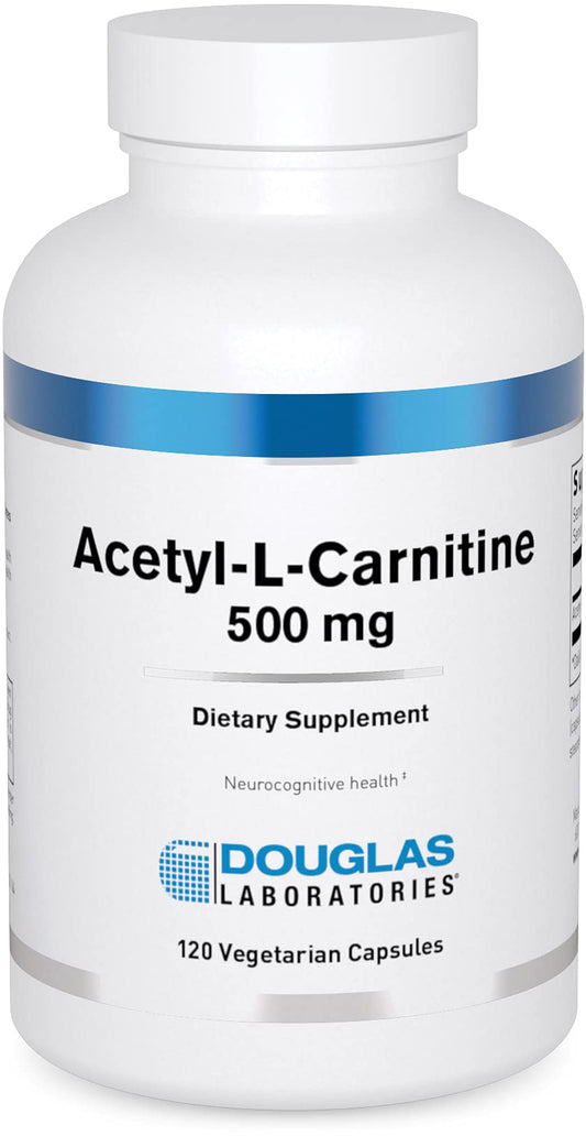 Douglas Laboratories Acetyl L-Carnitine 500 mg bottle front view supports aging brain