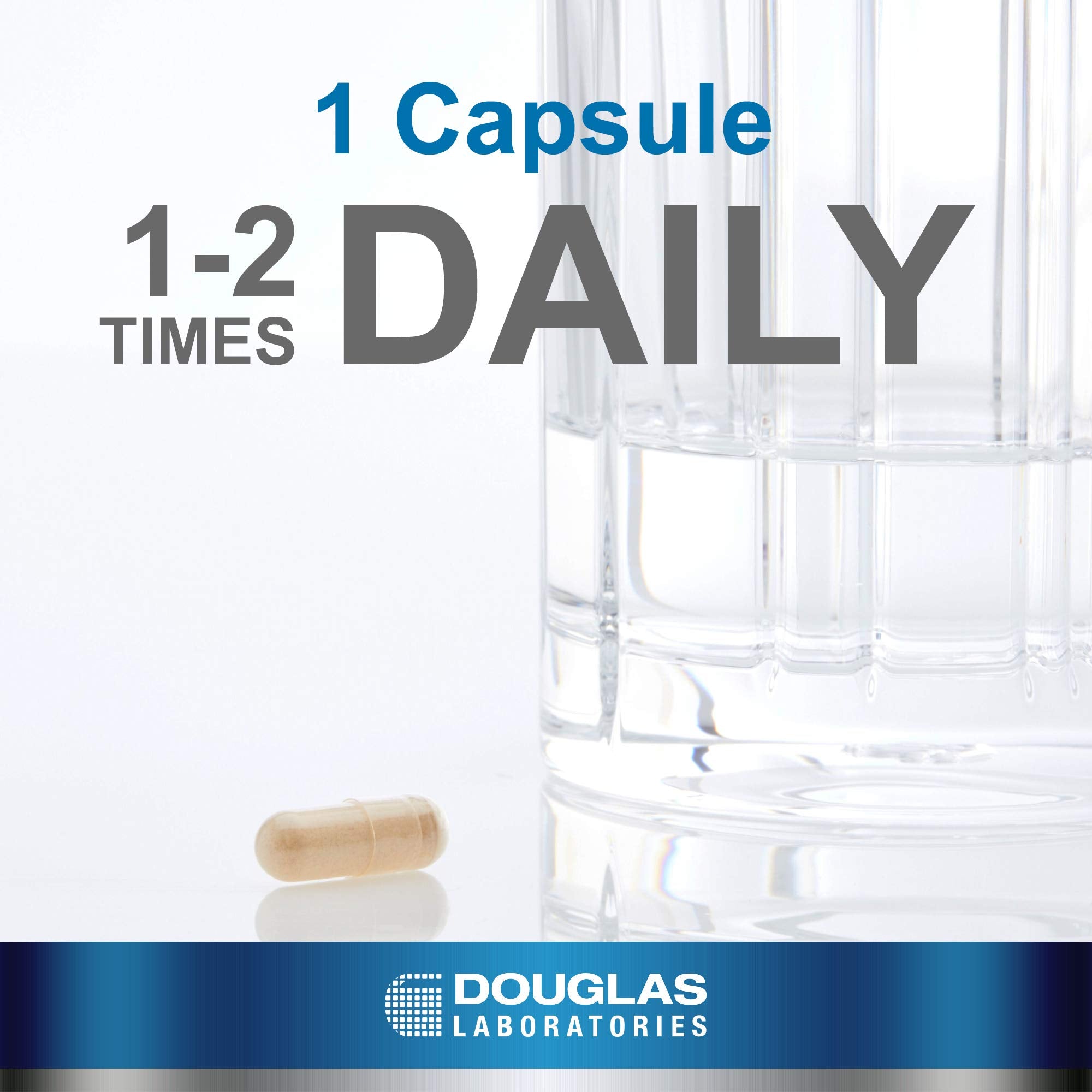Close-up of Douglas Laboratories B-Complex with Metafolin capsules.