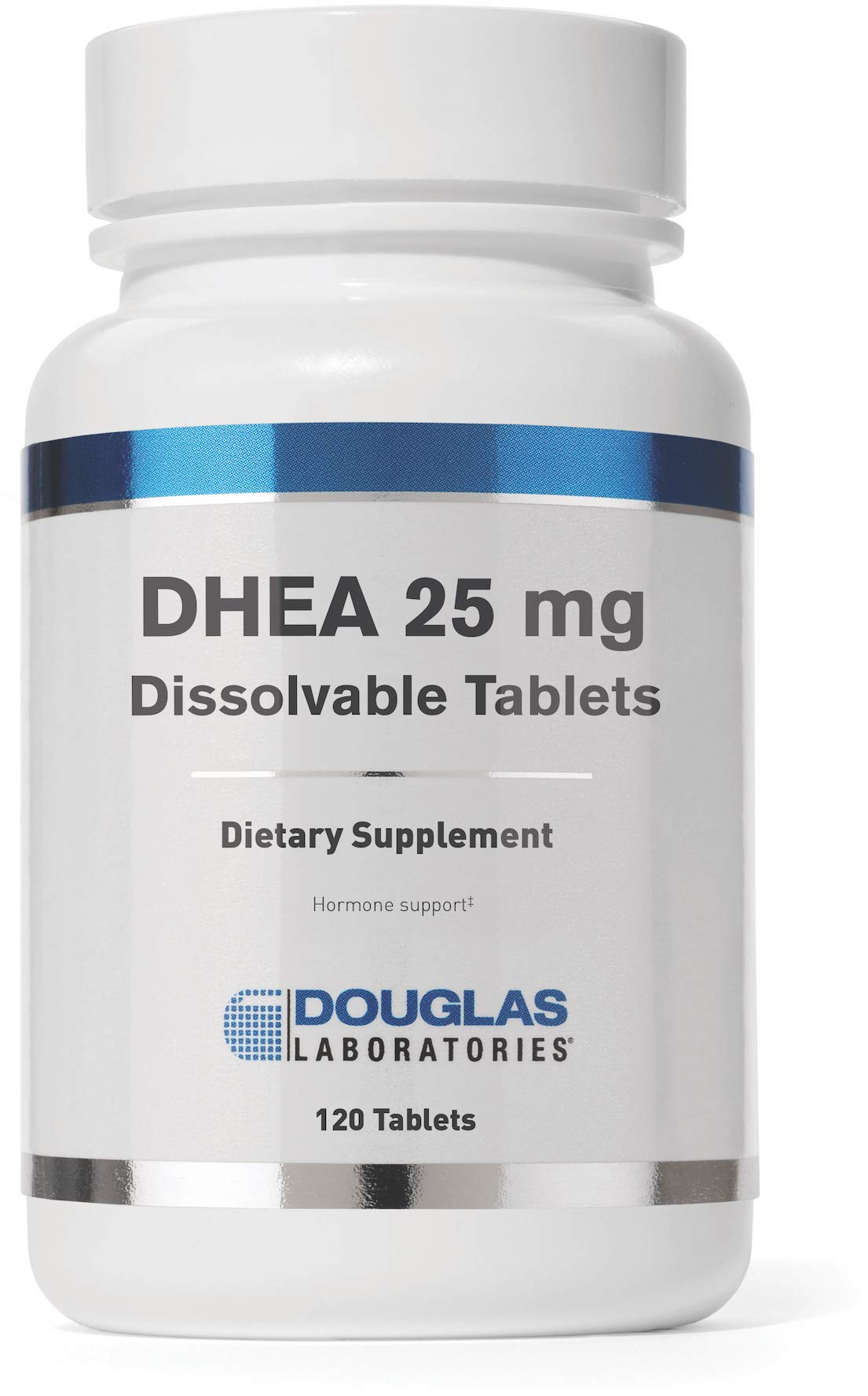 Douglas Laboratories DHEA 25 mg tablets pack for convenient daily dosing.