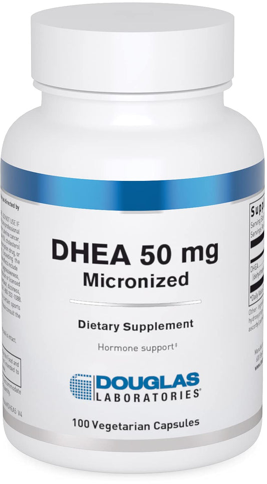 Douglas Laboratories DHEA 50 mg capsule for hormone balance and immune support.