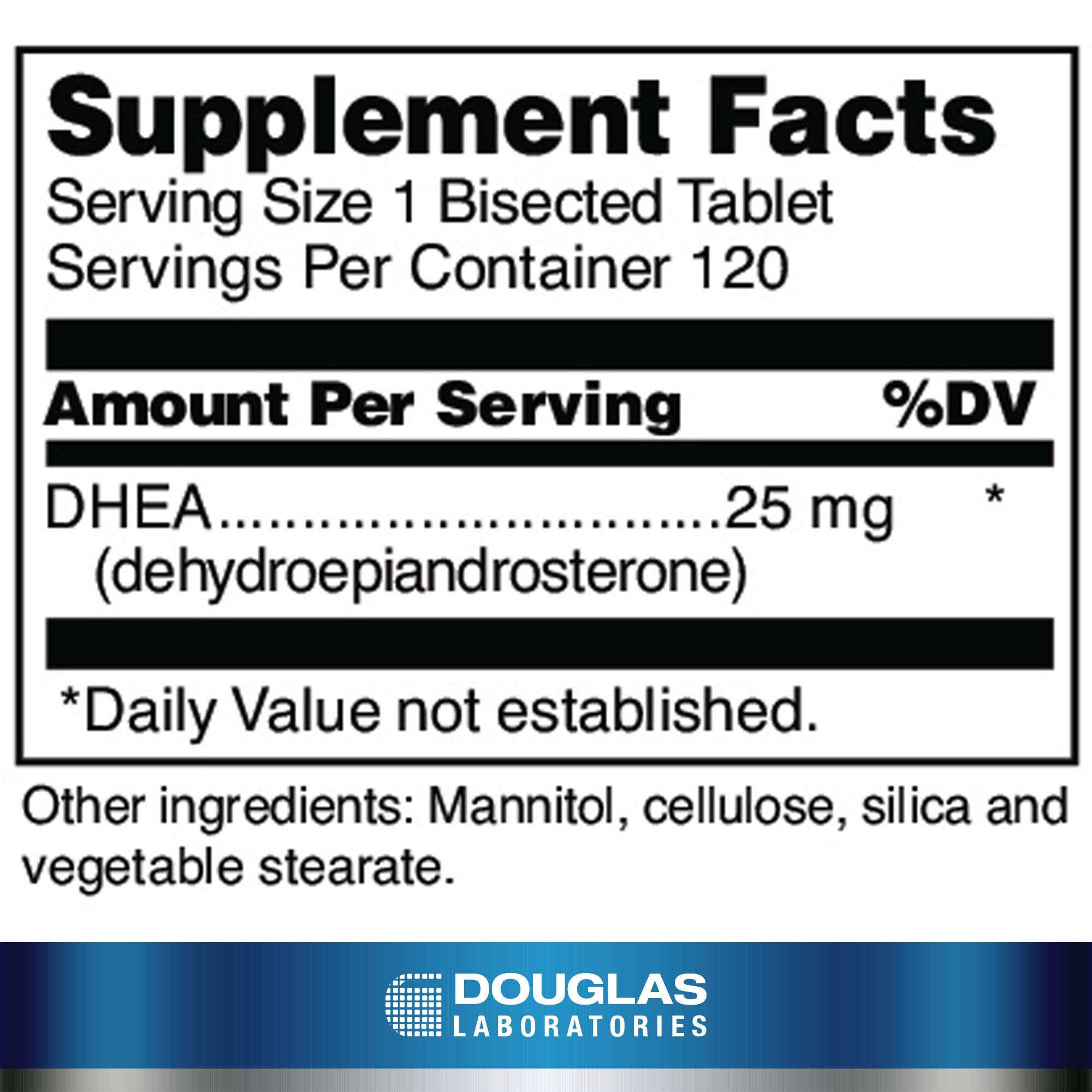 Douglas Laboratories DHEA micronized form highlighting faster absorption potential.