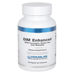 Douglas Laboratories DIM Enhanced bottle cap close-up highlighting easy daily hormone support.