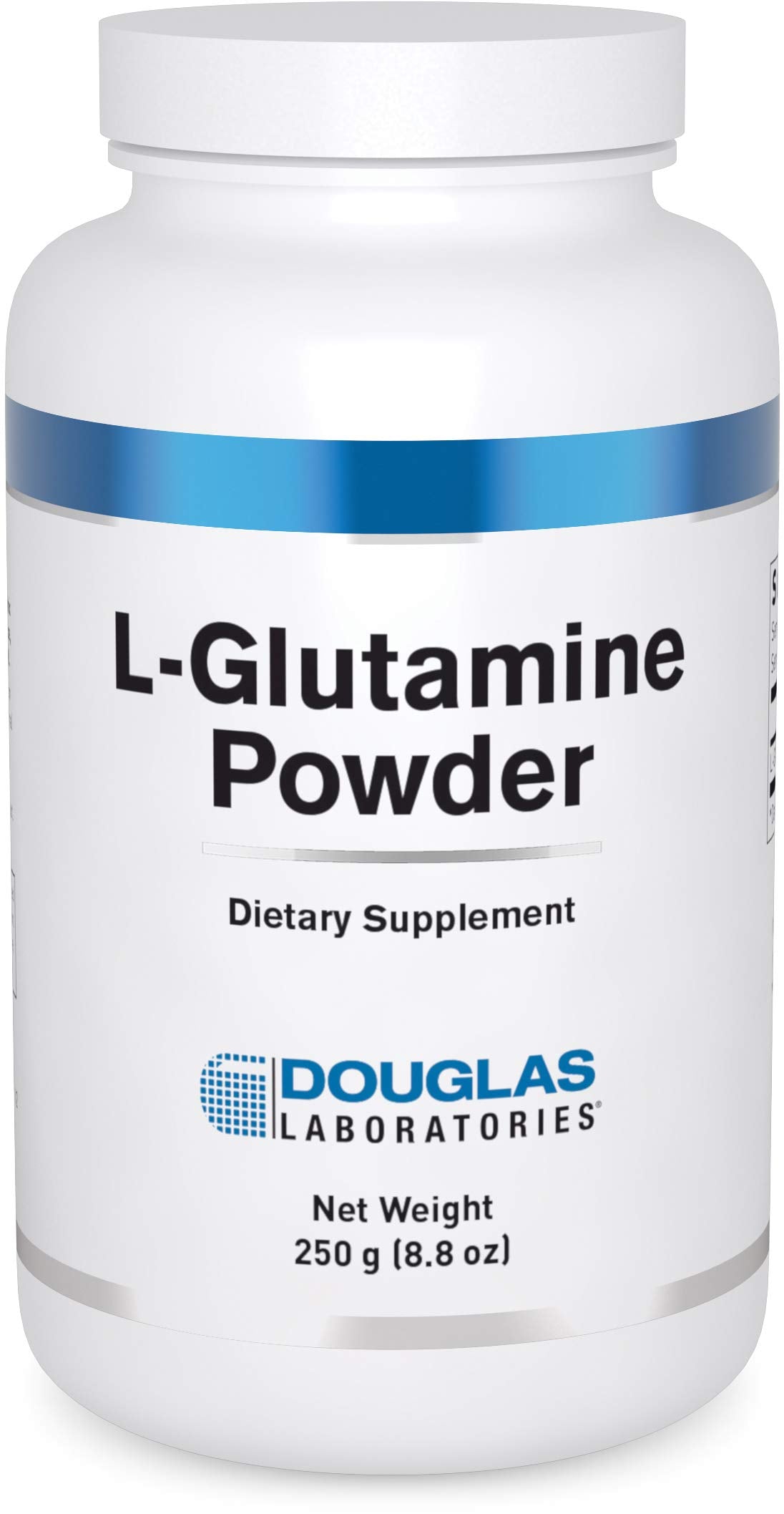 Douglas Laboratories L-Glutamine powder bottle promotes GI support and immune-friendly nutrition