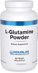 Douglas Laboratories L-Glutamine powder bottle promotes GI support and immune-friendly nutrition