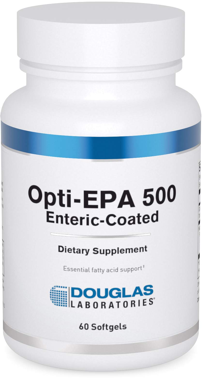 Douglas Laboratories Opti-EPA 500 bottle label signaling a trusted omega-3 formula