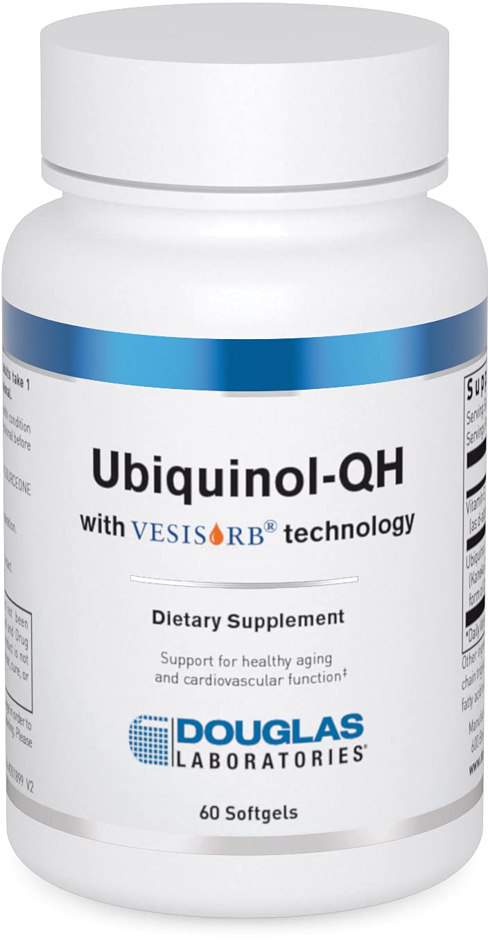 Douglas Laboratories Ubiquinol-QH softgels bottle supports aging and heart health
