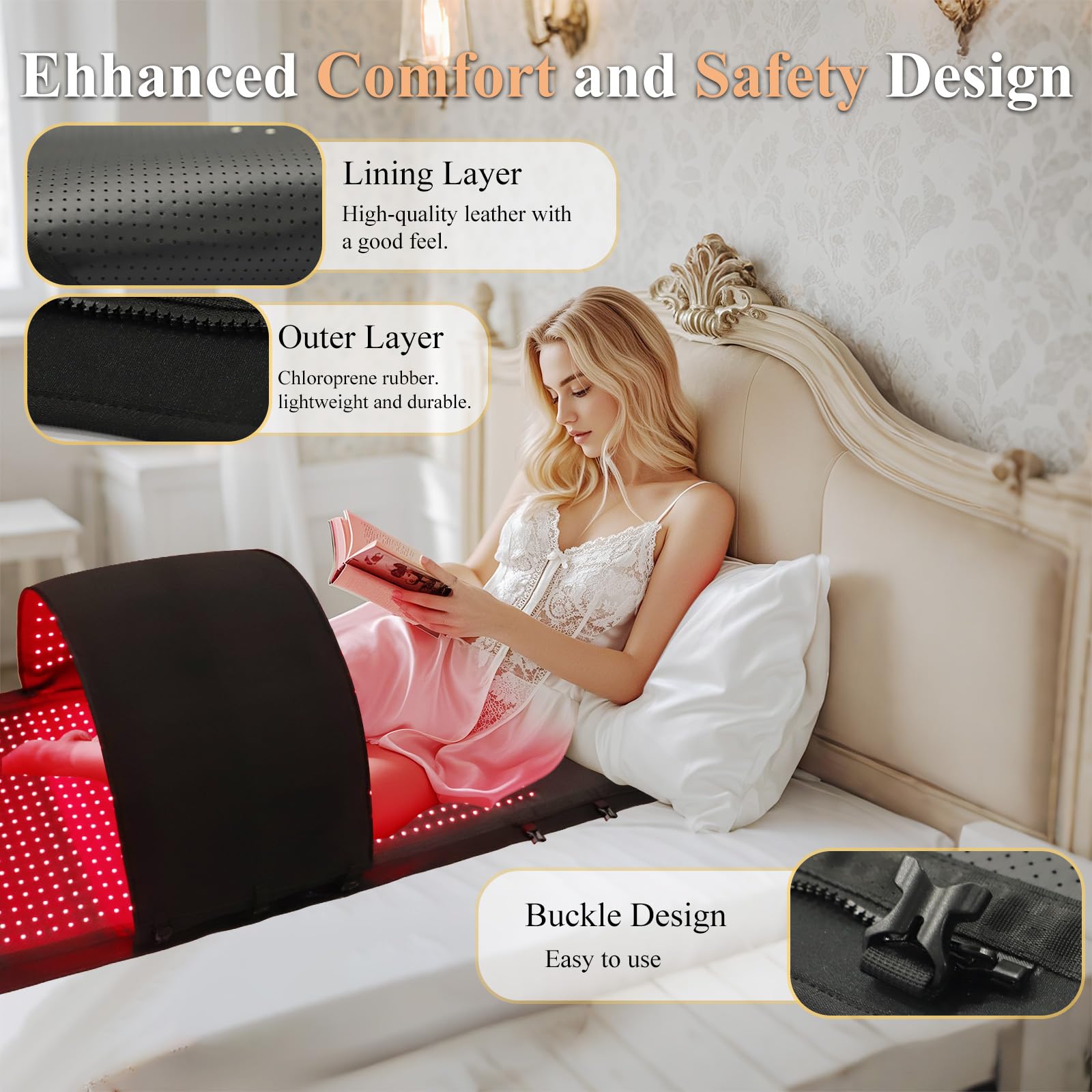 Dowceivm neoprene exterior shell for durable allergy-friendly use