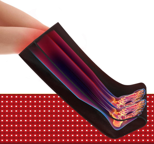 Dowceivm red light therapy foot device soothes tired feet after long walks.