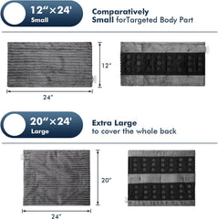 Dowin 20x24 inch pad with soft fleece cover for cozy therapy.