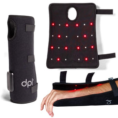 Close-up of 24 LEDs on DPL wrap with red and infrared lights.
